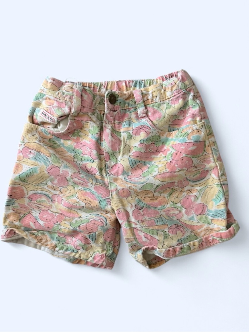 Guess Kids Fruit-Print Shorts in Pink, Green & Yellow